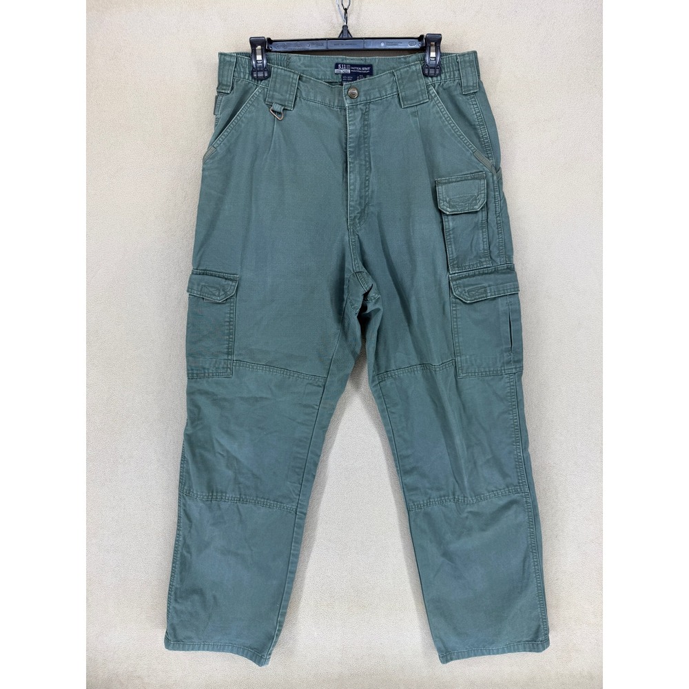 5.11 Tactical Series Cargo Pants Style 74251 Men's Green Cotton Blend Size 32x32